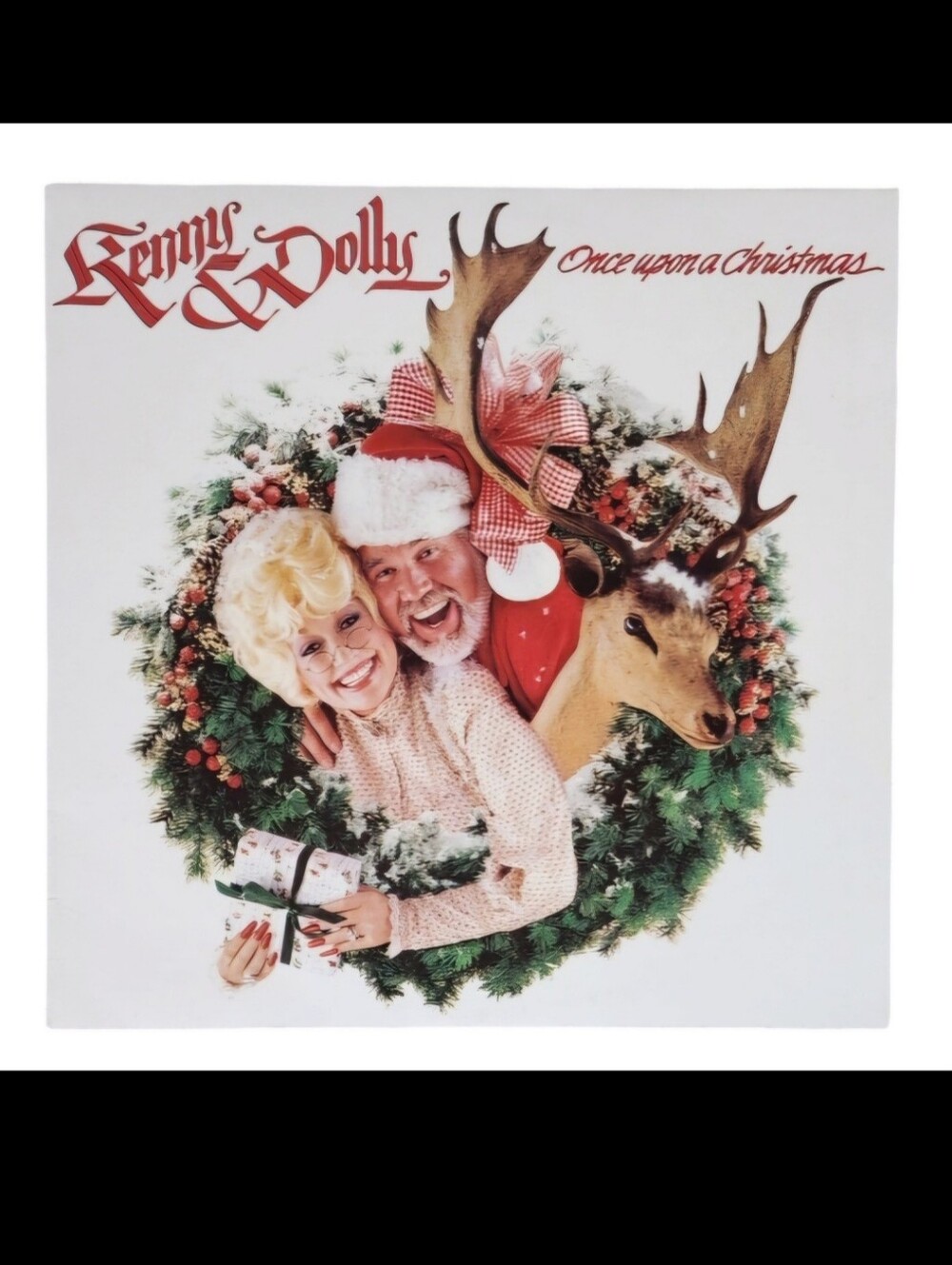 Vintage Kenny & Dolly Once Upon a Christmas 1984 Vinyl LP Record